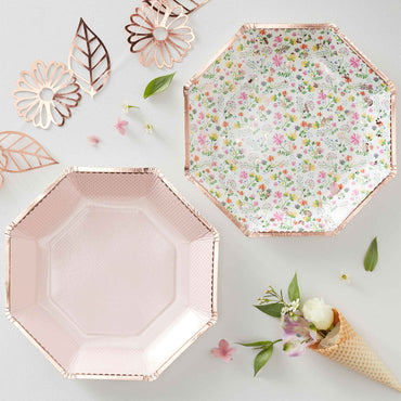 Ditsy Floral Paper Plates 23cm - Party Savers