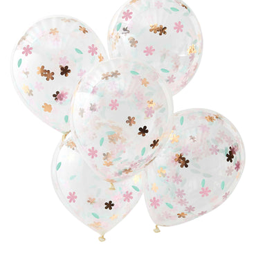 Ditsy Floral Confetti 30cm Balloons 5pk