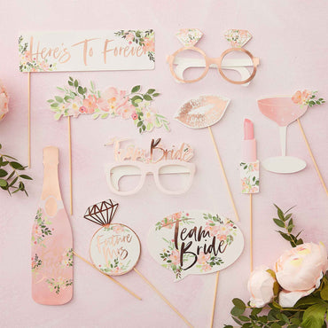 Floral Hen Party Photo Booth Props - Party Savers