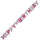 Pink Glitz Happy Birthday Jointed Banner 1.3m - Party Savers