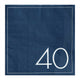Mix it Up Navy 40th Birthday Milestone Paper Napkins 16.5cm 16pk