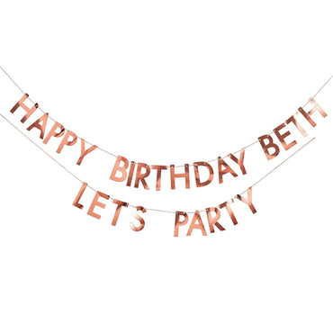 Mix It Up Rose Gold Customisable Bunting Each