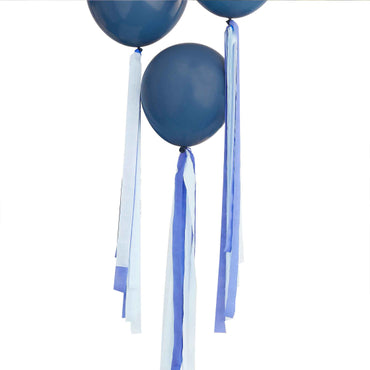 Mix It Up Blue Streamers Balloon Tails 4pk