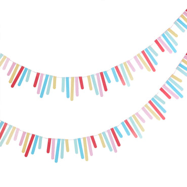 Mix It Up Mixed Colours Card Sticks Bunting 1m 3pk