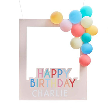 Mix It Up Photobooth Frame Card with Brights Balloons 72cm x 60cm 16pk