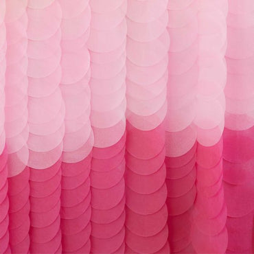 Mix It Up Pink Ombre Tissue Paper Discs Backdrop 18pk