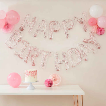 Mix It Up Clear Foil Letter Confetti Filled Balloons - Party Savers