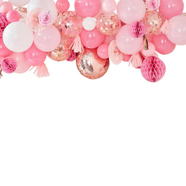 Mix It Up Blush And Peach Balloon And Fan Garland Kit Each