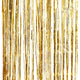 Gold Foil Fringe Metallic Star Decoration Curtain 91cm x 245cm Each