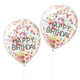 Over The Rainbow Happy Birthday Confetti Balloon 30cm 5pk