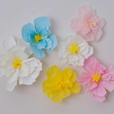 Hello Spring Tissue Paper Flowers 6pk