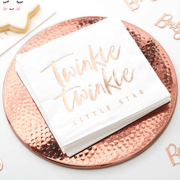 Twinkle Twinkle Napkins Foiled 33cm - Party Savers
