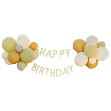Wild Jungle Happy Birthday Bunting with Balloons 29pk