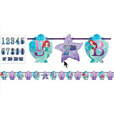 Ariel Dream Big Jumbo Add-An-Age Banner 3.2m x 25cm - Party Savers