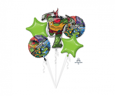 Rise Of Teenage Mutant Ninja Turtles Bouquet Balloons 5pk