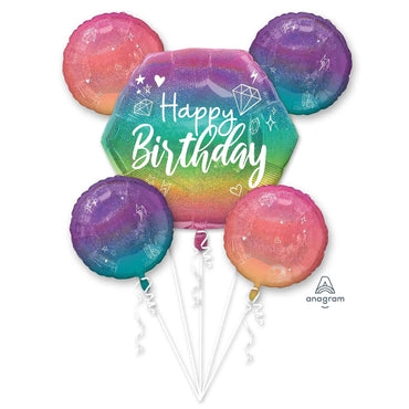 Sparkle Birthday Bouquet Balloon 5pk