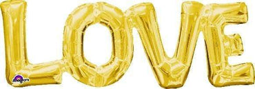Phrases LOVE Gold Foil Balloon 63cm x 22cm Each