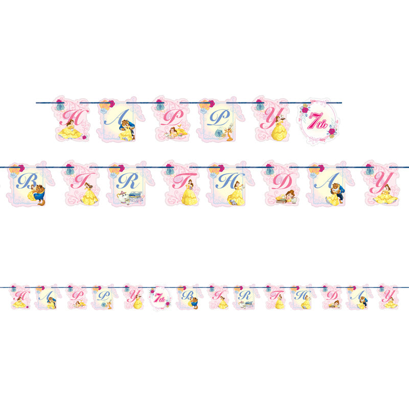 Beauty & The Beast Ribbon Banner 3.2m x 25.4 cm - Party Savers