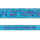 Blue Glitz 21st Birthday Foil Banner 3.6m - Party Savers