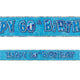 Blue Glitz 60th Birthday Foil Banner 3.6m - Party Savers