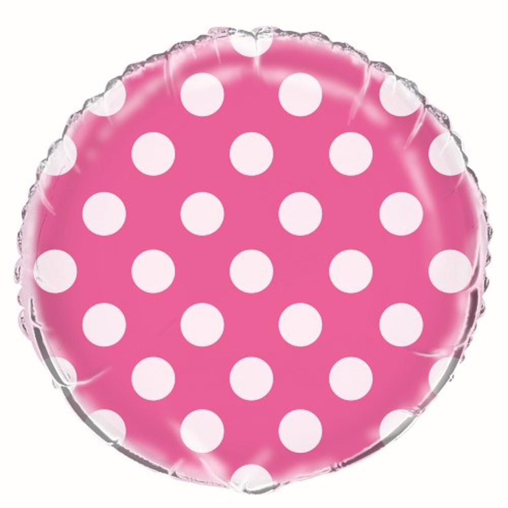 Royal Blue Dots Round Foil Balloon 45cm - Party Savers
