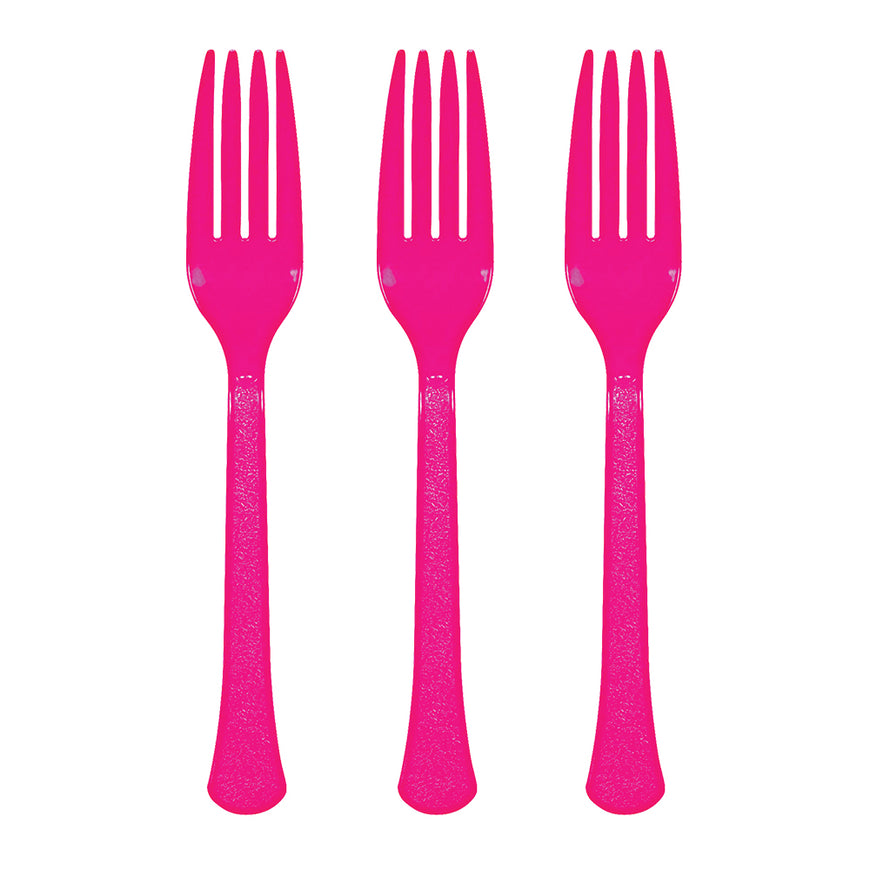 Red Plastic Fork 20pk - Party Savers