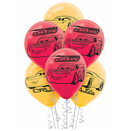 Cars 3 Latex Balloons 30cm 6pk - Party Savers