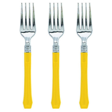 White Premium Plastic Fork 20pk - Party Savers