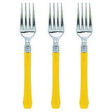Gold Premium Plastic Fork 20pk - Party Savers