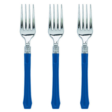 Royal Blue Premium Plastic Fork 20pk - Party Savers