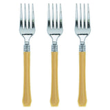 Gold Premium Plastic Fork 20pk - Party Savers