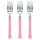 Pastel Pink Premium Plastic Fork 20pk - Party Savers
