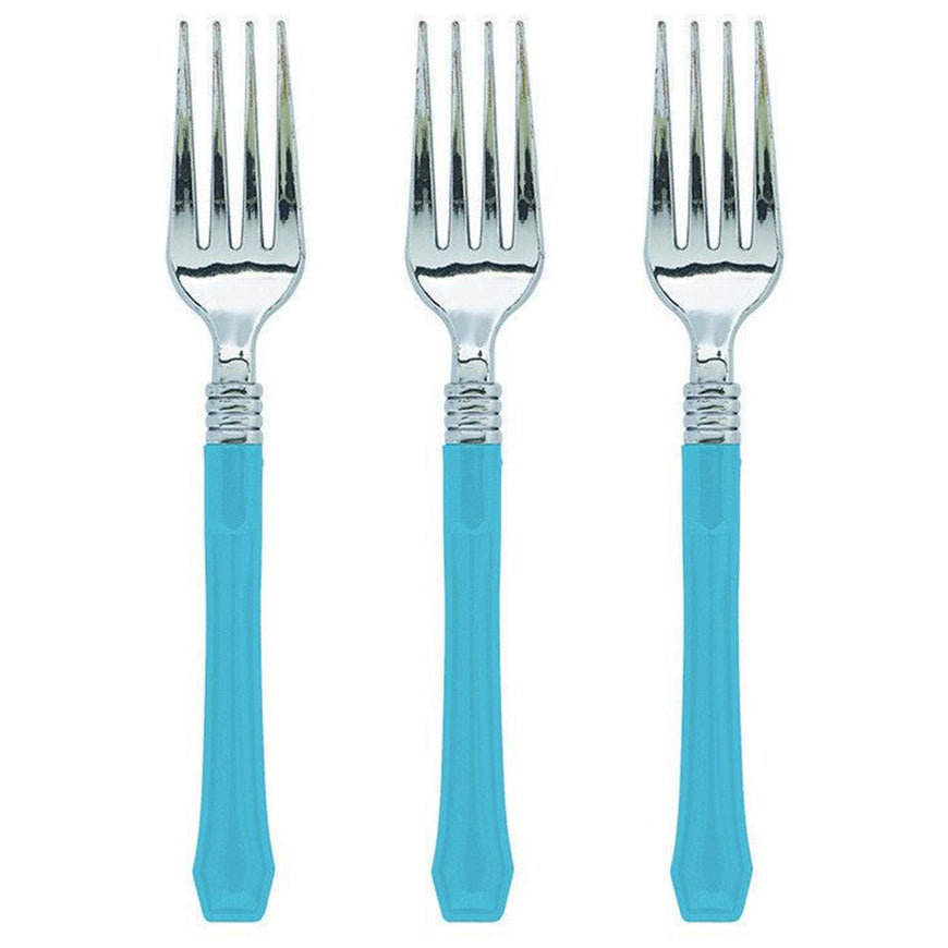 Silver Premium Plastic Fork 20pk - Party Savers