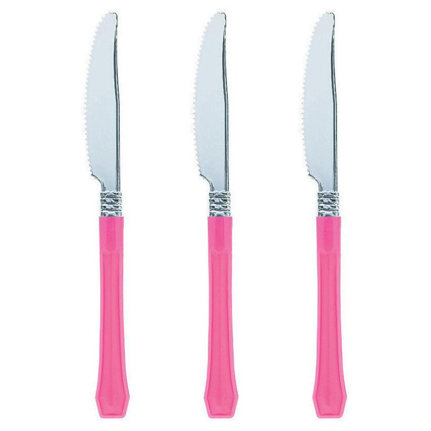 Pastel Pink Premium Plastic Knife 20pk - Party Savers
