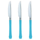 Caribbean Blue Premium Plastic Knife 20pk - Party Savers