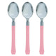 Pastel Pink Premium Plastic Spoon 20pk - Party Savers