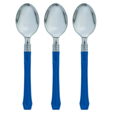 Royal Blue Premium Plastic Spoon 20pk - Party Savers