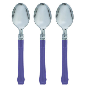 Purple Premium Plastic Spoon 20pk - Party Savers