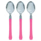 Bright Pink Premium Plastic Spoon 20pk - Party Savers
