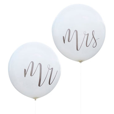Rustic Country Mr And Mrs Balloons 36 inches 2pk
