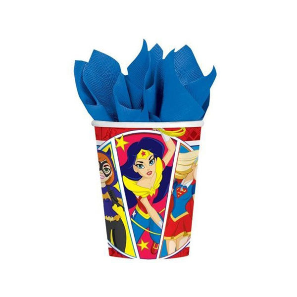 DC Super Hero Girls  Cup 226ml 8pk - Party Savers