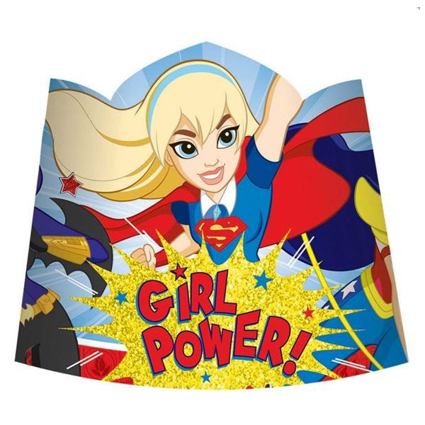 DC Super Hero Girls Paper Tiaras 8pk - Party Savers