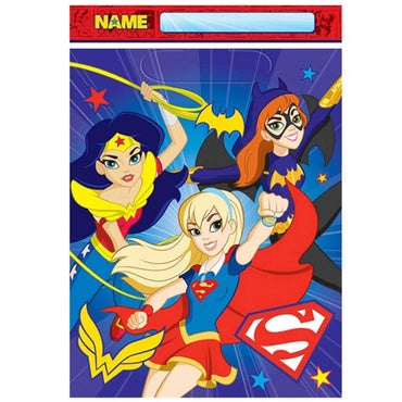 DC Super Hero Girls Plastic Loot Bag 8pk - Party Savers