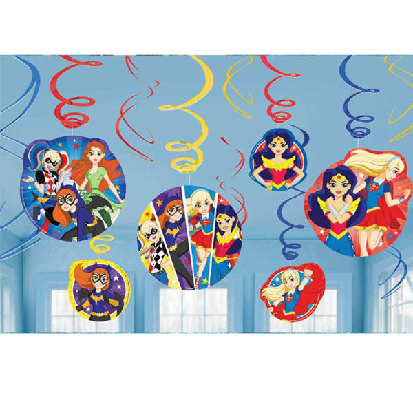 DC Super Hero Girls Swirl Value Pack 12pk - Party Savers