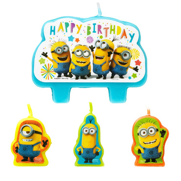 Despicable Me Birthday Candle Set 4pk - Party Savers