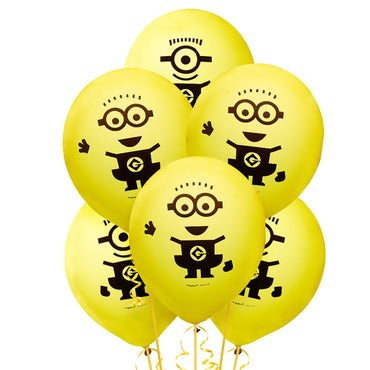 Despicable Me Latex Balloons 30cm 6pk - Party Savers