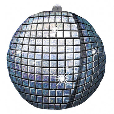 Disco Ball Holographic Ultrashape Foil Balloon 38cm x 38cm - Party Savers