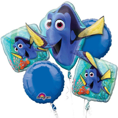 Finding Dory Balloon Bouquet 5pk - Party Savers