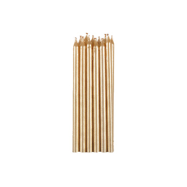 Gold Candles 12.5cm 12pk - Party Savers