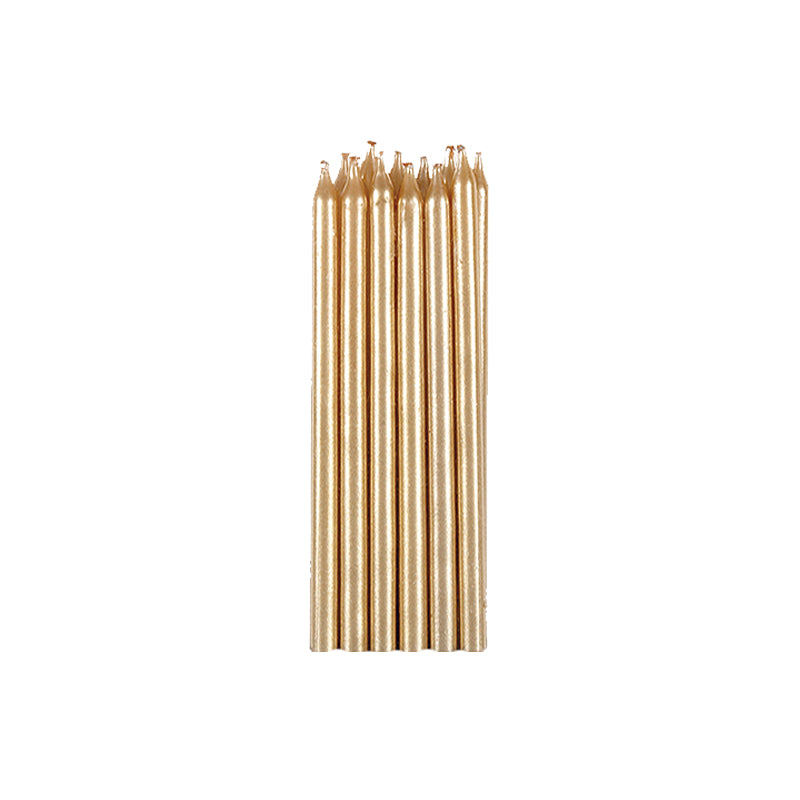 Gold Candles 12.5cm 12pk - Party Savers